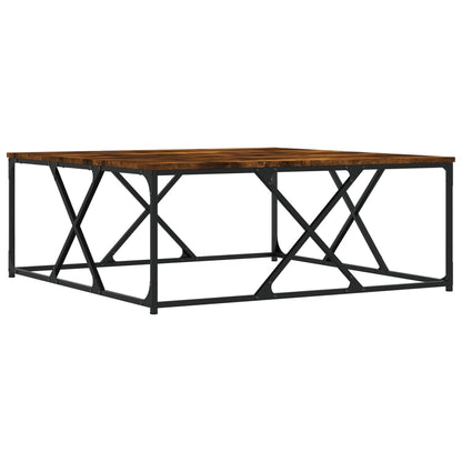vidaXL Coffee Table Smoked Oak 100x100x40 cm Engineered Wood 2