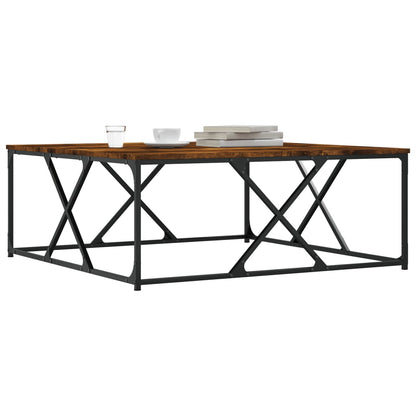 vidaXL Coffee Table Smoked Oak 100x100x40 cm Engineered Wood 3