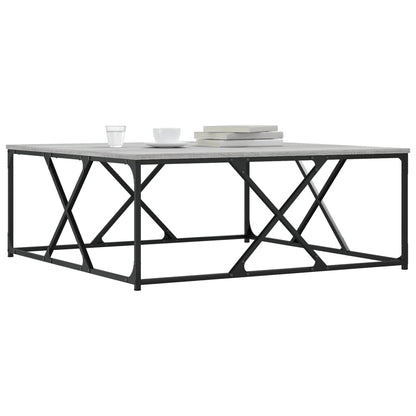 vidaXL Coffee Table Grey Sonoma 100x100x40 cm Engineered Wood 3