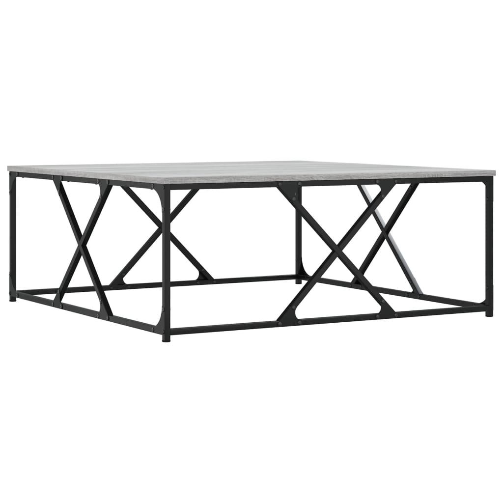 vidaXL Coffee Table Grey Sonoma 100x100x40 cm Engineered Wood 5