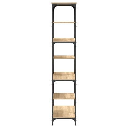 vidaXL Bookshelf Sonoma Oak 91x36x176 cm Engineered Wood and Steel 5
