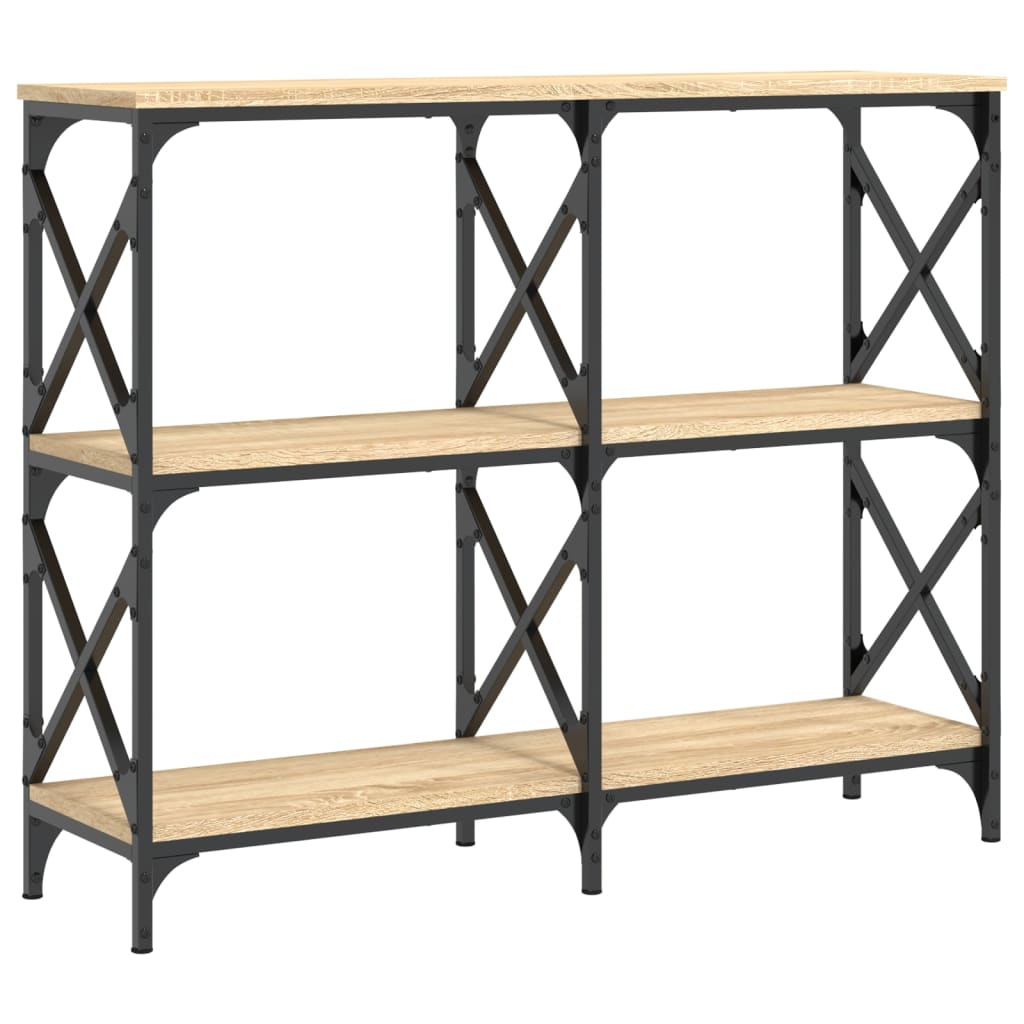 vidaXL Console Table Sonoma Oak 100x28x80.5 cm Engineered Wood 2