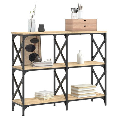vidaXL Console Table Sonoma Oak 100x28x80.5 cm Engineered Wood 3