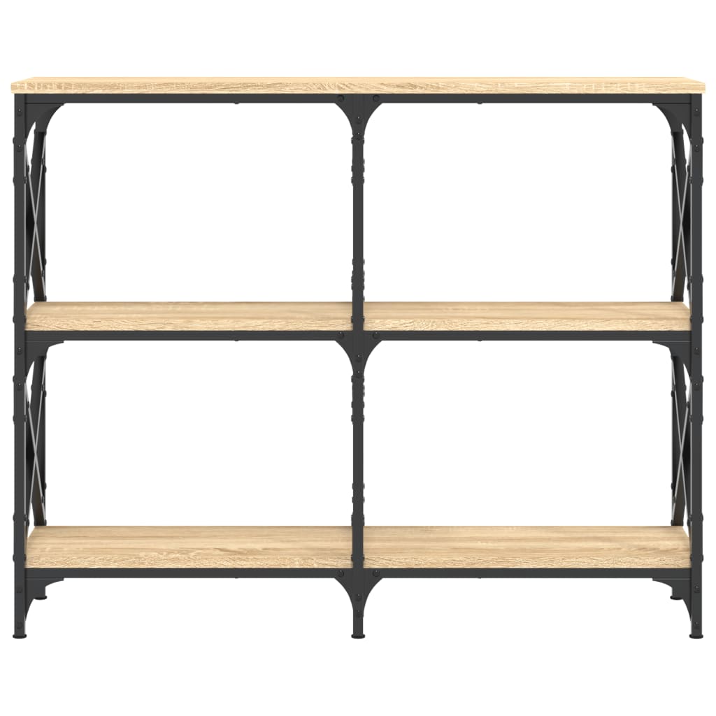 vidaXL Console Table Sonoma Oak 100x28x80.5 cm Engineered Wood 4