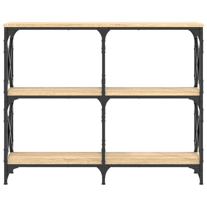 vidaXL Console Table Sonoma Oak 100x28x80.5 cm Engineered Wood 4
