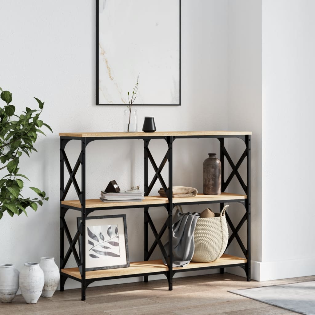 vidaXL Console Table Sonoma Oak 100x28x80.5 cm Engineered Wood 1