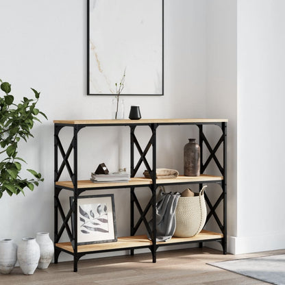 vidaXL Console Table Sonoma Oak 100x28x80.5 cm Engineered Wood 1