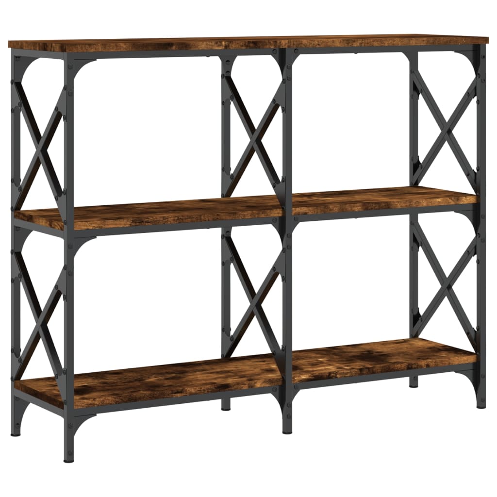 vidaXL Console Table Smoked Oak 100x28x80.5 cm Engineered Wood 2