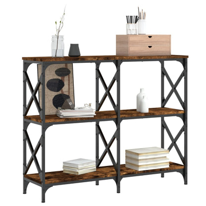 vidaXL Console Table Smoked Oak 100x28x80.5 cm Engineered Wood 3