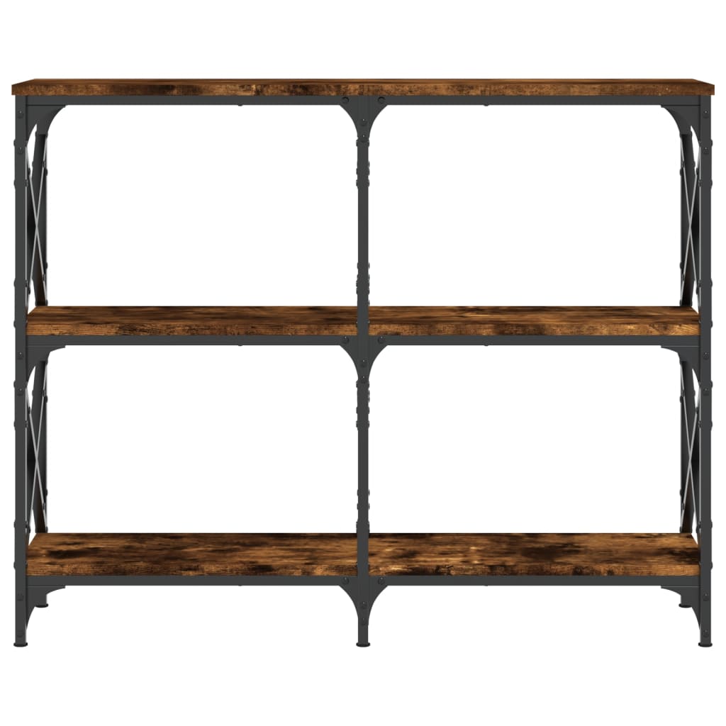 vidaXL Console Table Smoked Oak 100x28x80.5 cm Engineered Wood 4