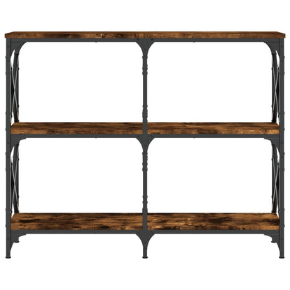 vidaXL Console Table Smoked Oak 100x28x80.5 cm Engineered Wood 4