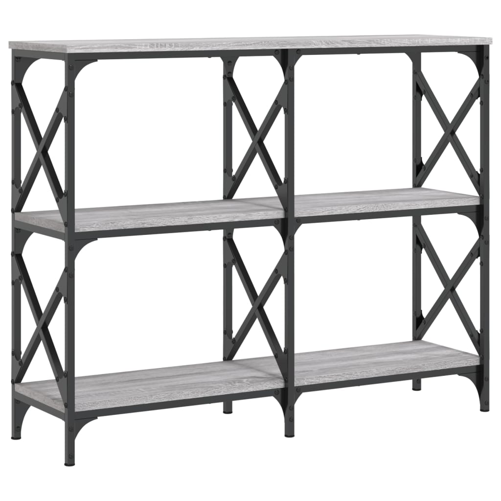 vidaXL Console Table Grey Sonoma 100x28x80.5 cm Engineered Wood 2