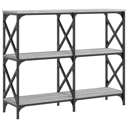 vidaXL Console Table Grey Sonoma 100x28x80.5 cm Engineered Wood 2