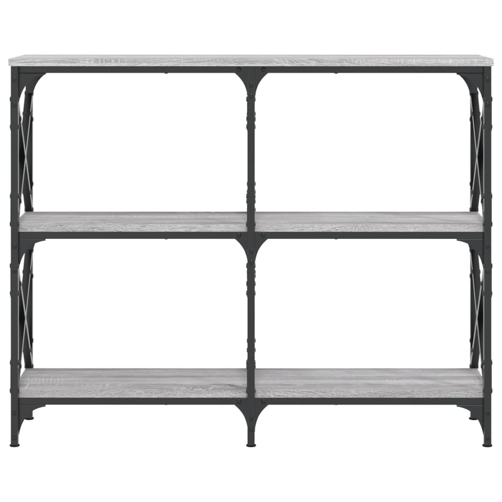 vidaXL Console Table Grey Sonoma 100x28x80.5 cm Engineered Wood 4