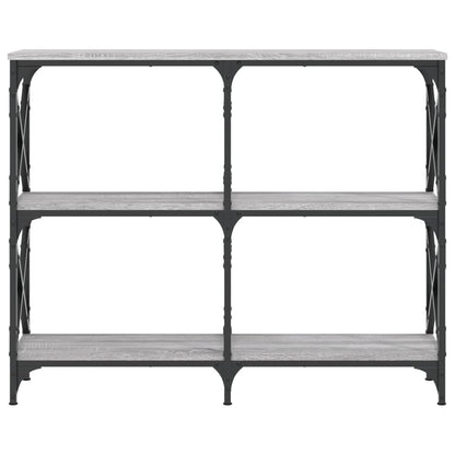 vidaXL Console Table Grey Sonoma 100x28x80.5 cm Engineered Wood 4