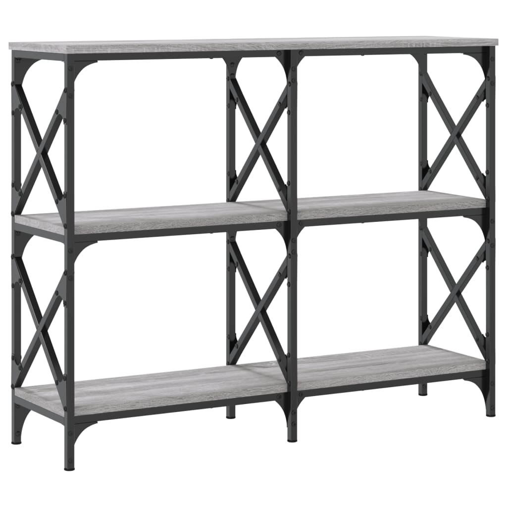 vidaXL Console Table Grey Sonoma 100x28x80.5 cm Engineered Wood 6