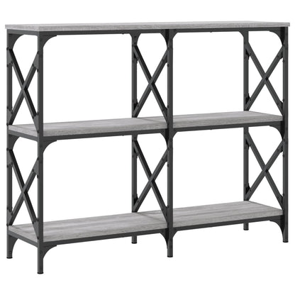 vidaXL Console Table Grey Sonoma 100x28x80.5 cm Engineered Wood 6