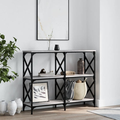 vidaXL Console Table Grey Sonoma 100x28x80.5 cm Engineered Wood 1