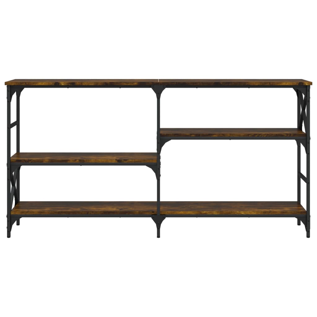 vidaXL Console Table Smoked Oak 150x29x76.5 cm Engineered Wood 4