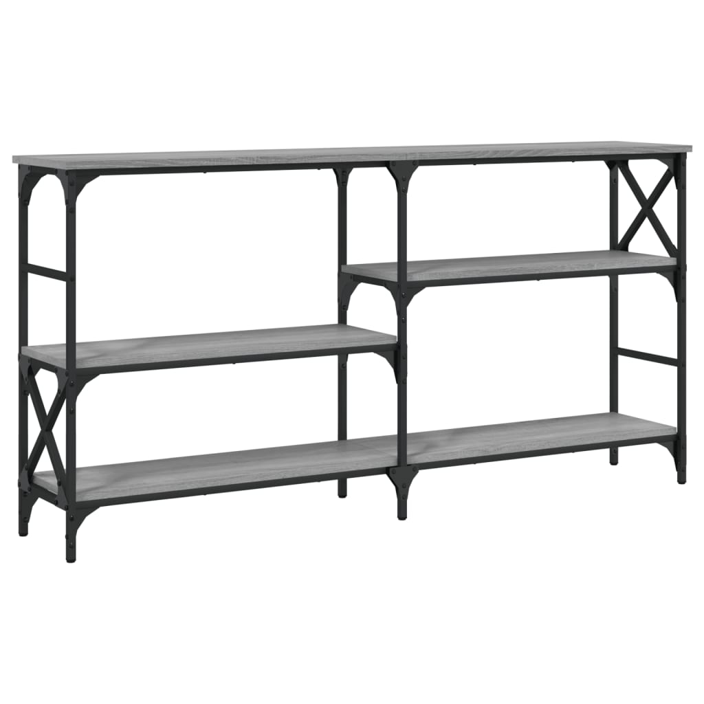 vidaXL Console Table Grey Sonoma 150x29x76.5 cm Engineered Wood 2