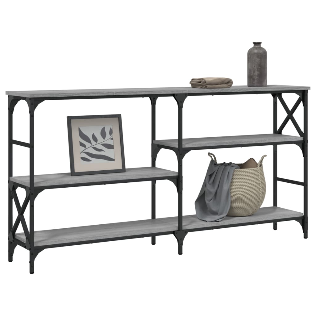 vidaXL Console Table Grey Sonoma 150x29x76.5 cm Engineered Wood 3