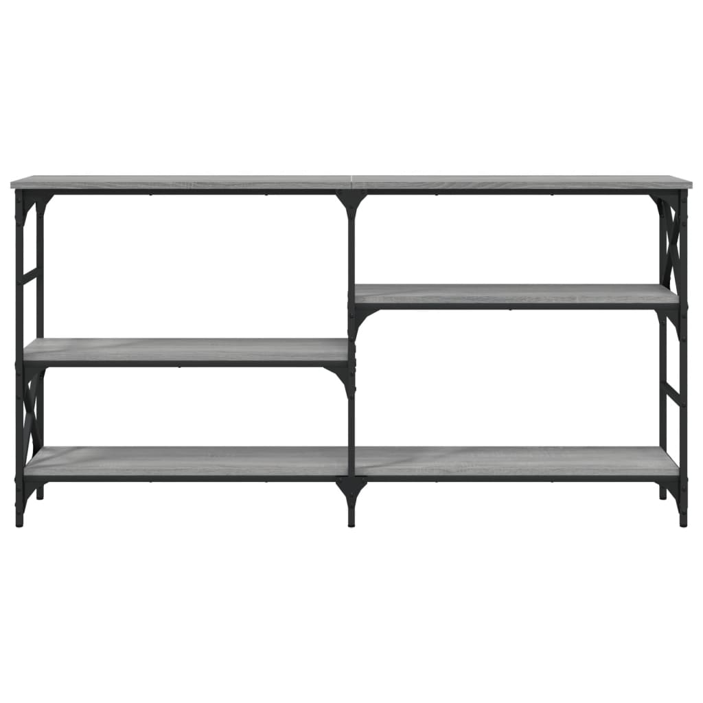 vidaXL Console Table Grey Sonoma 150x29x76.5 cm Engineered Wood 4