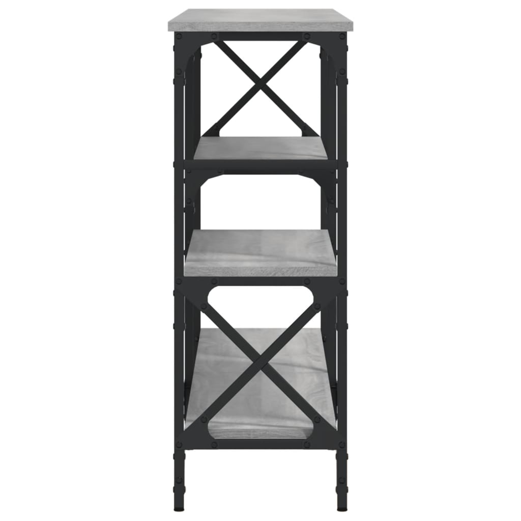 vidaXL Console Table Grey Sonoma 150x29x76.5 cm Engineered Wood 5