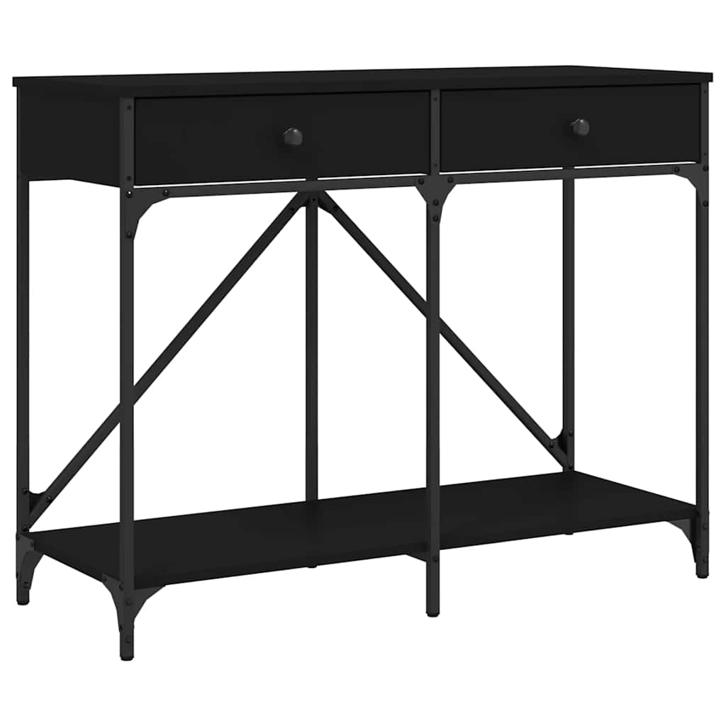 vidaXL Console Table Black 100x39x78.5 cm Engineered Wood 2