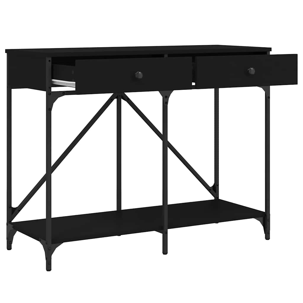 vidaXL Console Table Black 100x39x78.5 cm Engineered Wood 5