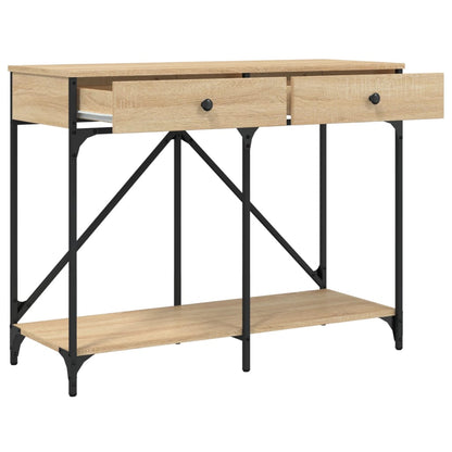 vidaXL Console Table Sonoma Oak 100x39x78.5 cm Engineered Wood 5