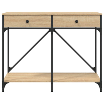 vidaXL Console Table Sonoma Oak 100x39x78.5 cm Engineered Wood 6