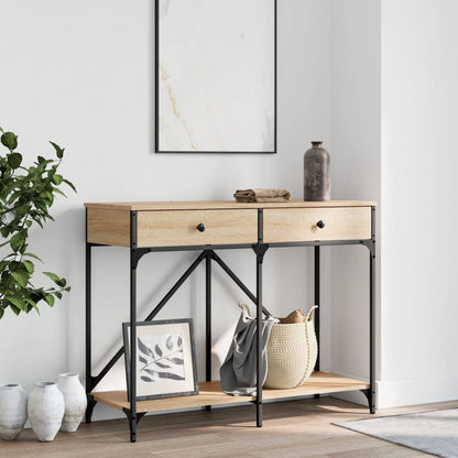vidaXL Console Table Sonoma Oak 100x39x78.5 cm Engineered Wood 1