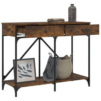 vidaXL Console Table Smoked Oak 100x39x78.5 cm Engineered Wood 4