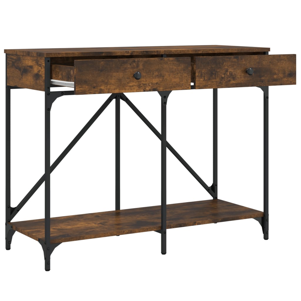 vidaXL Console Table Smoked Oak 100x39x78.5 cm Engineered Wood 5