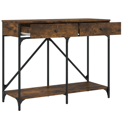 vidaXL Console Table Smoked Oak 100x39x78.5 cm Engineered Wood 5