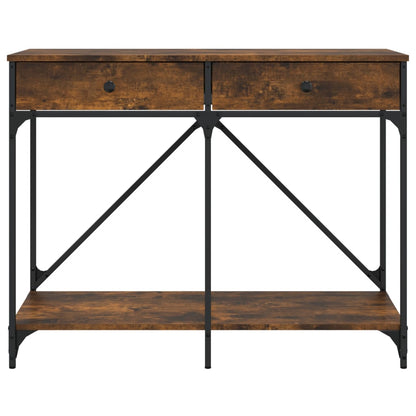 vidaXL Console Table Smoked Oak 100x39x78.5 cm Engineered Wood 6