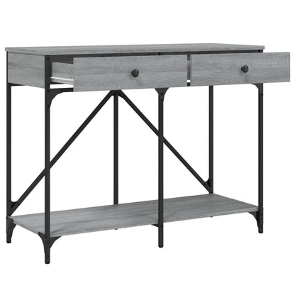 vidaXL Console Table Grey Sonoma 100x39x78.5 cm Engineered Wood 5