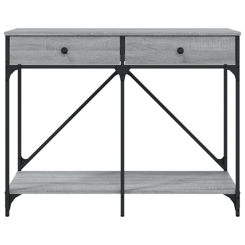 vidaXL Console Table Grey Sonoma 100x39x78.5 cm Engineered Wood 6