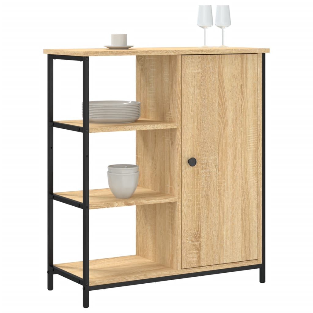 vidaXL Sideboard Sonoma Oak 70x30x80 cm Engineered Wood 3