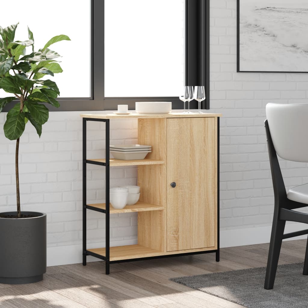 vidaXL Sideboard Sonoma Oak 70x30x80 cm Engineered Wood 1
