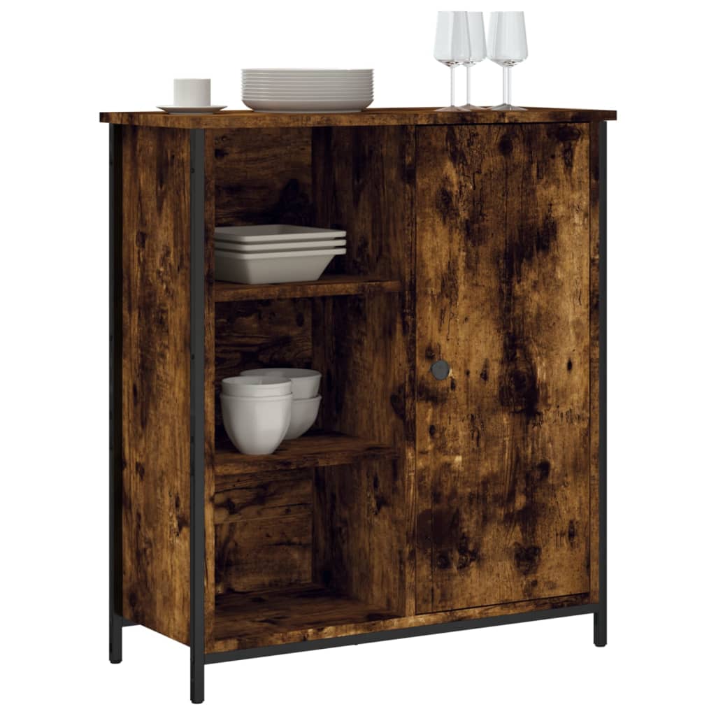 vidaXL Sideboard Smoked Oak 70x30x80 cm Engineered Wood 3