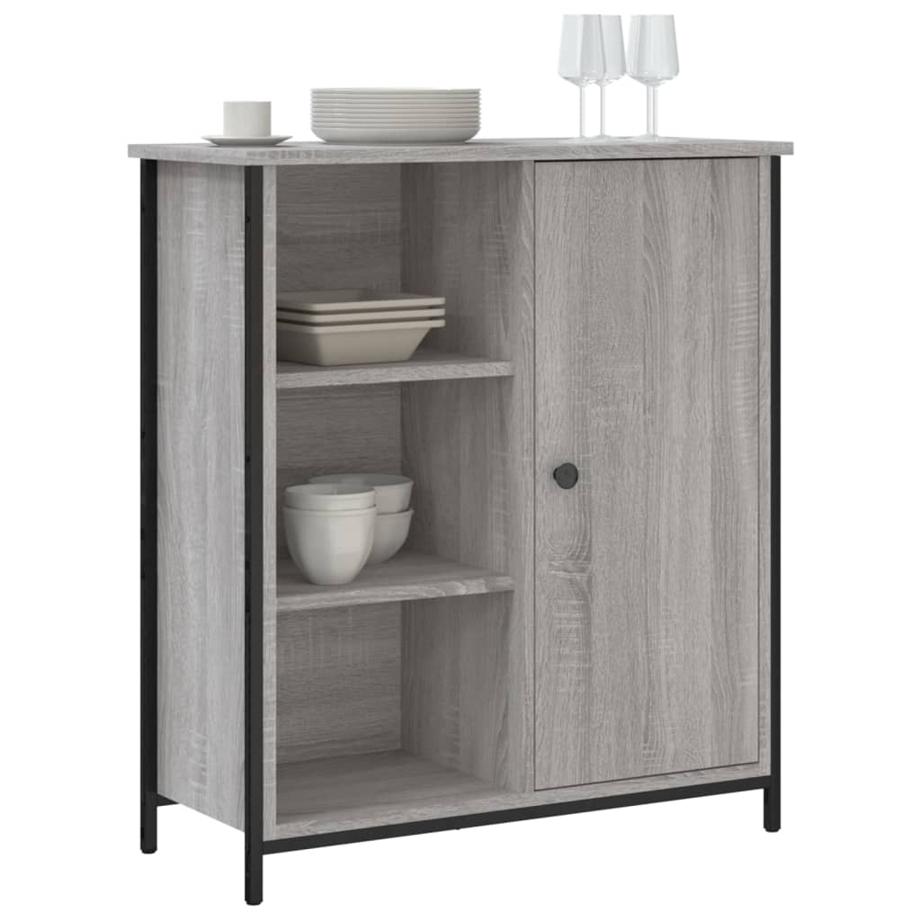 vidaXL Sideboard Grey Sonoma 70x30x80 cm Engineered Wood 3