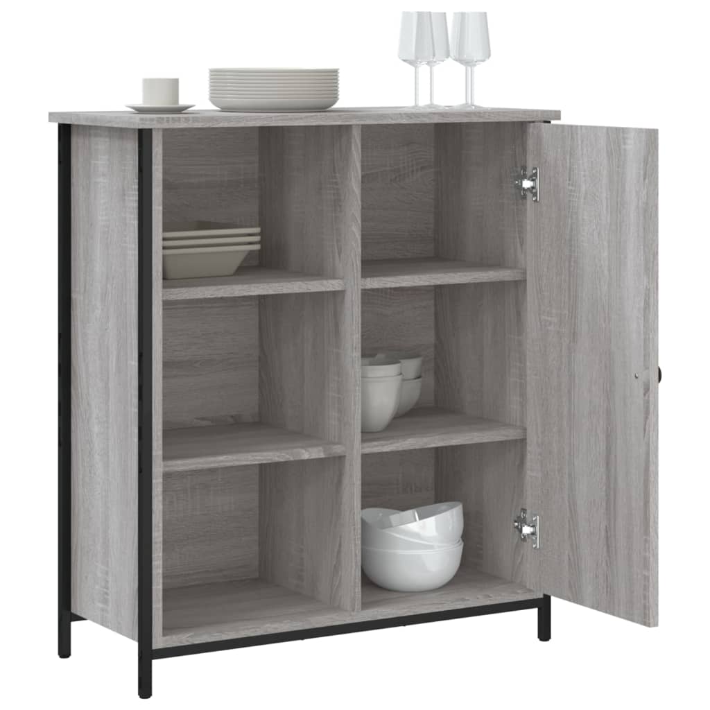 vidaXL Sideboard Grey Sonoma 70x30x80 cm Engineered Wood 4