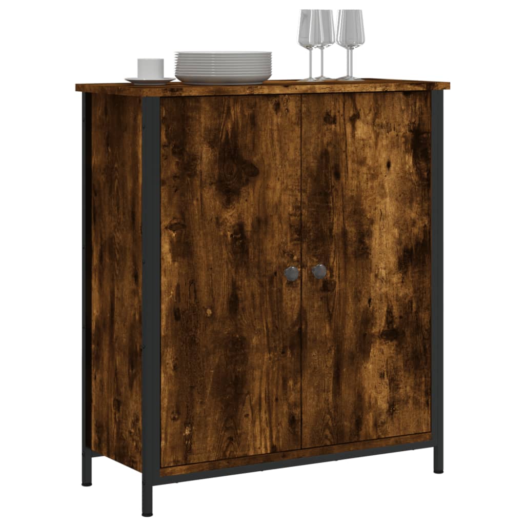 vidaXL Sideboard Smoked Oak 70x30x80 cm Engineered Wood 3
