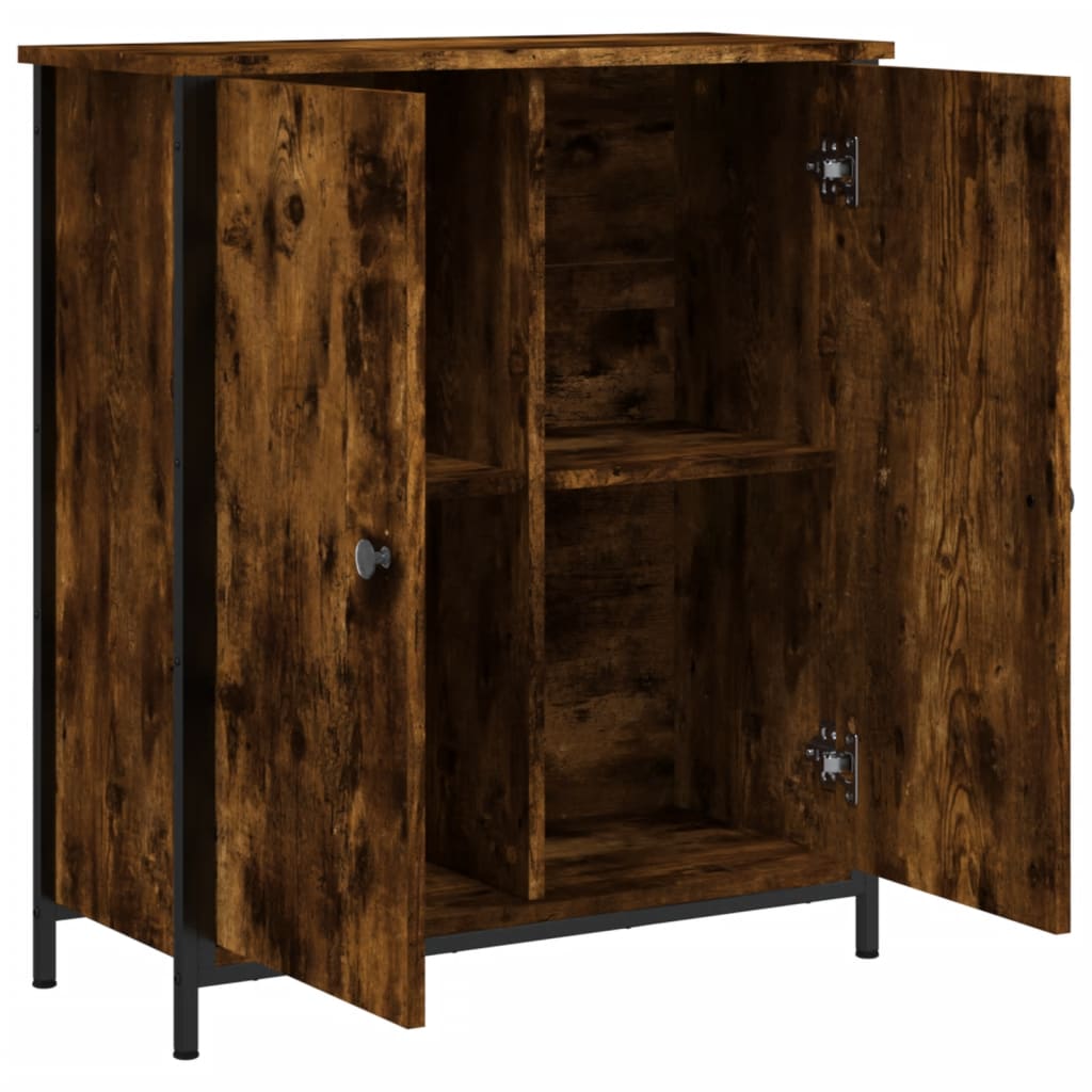 vidaXL Sideboard Smoked Oak 70x30x80 cm Engineered Wood 5
