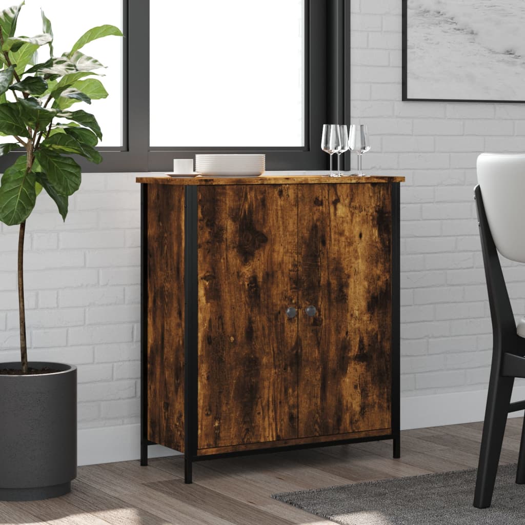 vidaXL Sideboard Smoked Oak 70x30x80 cm Engineered Wood 1