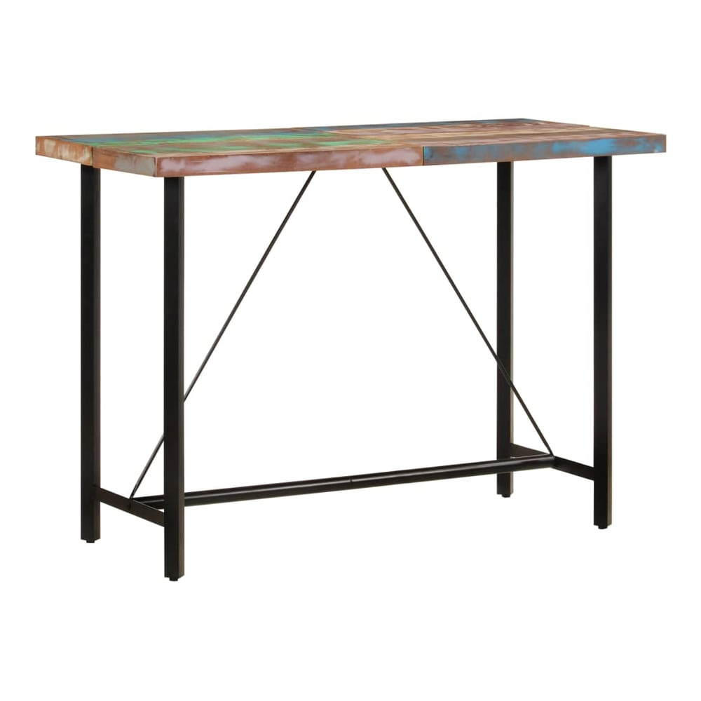 Bar Table Solid Reclaimed Wood Multicolour 150 cm 70 cm