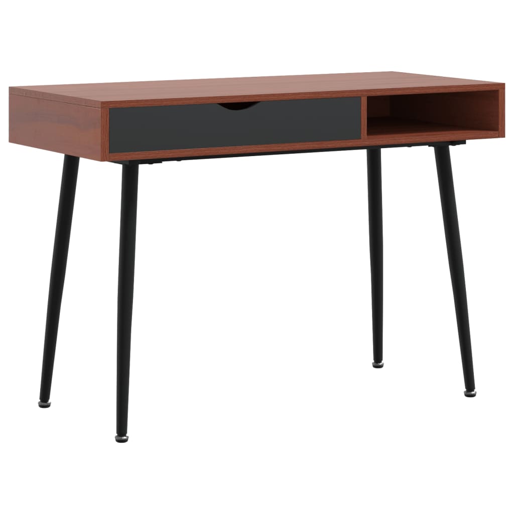 vidaXL Computer Desk with Drawer Brown 110x50x75 cm Engineered Wood 2