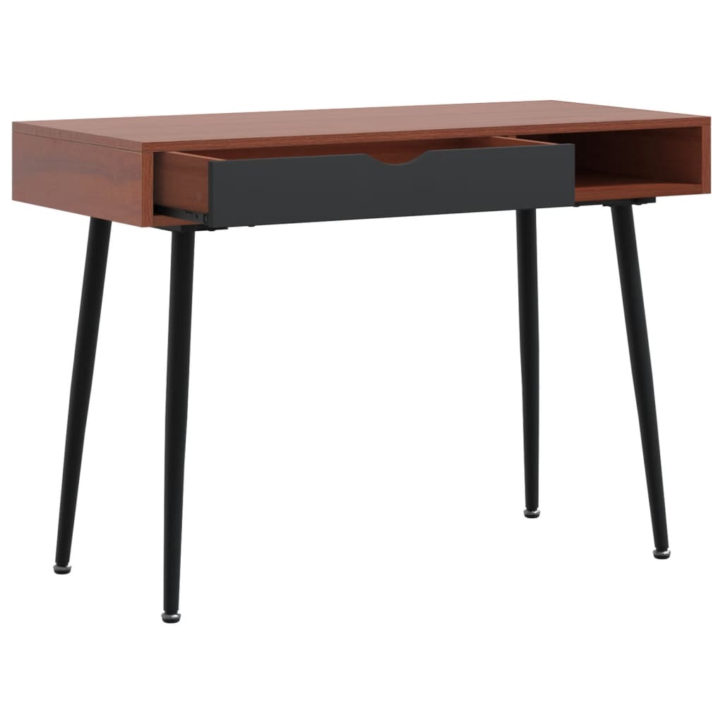 vidaXL Computer Desk with Drawer Brown 110x50x75 cm Engineered Wood 3