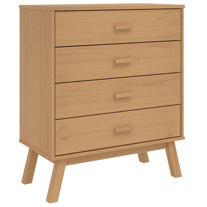vidaXL Drawer Cabinet OLDEN Brown Solid Wood Pine 2